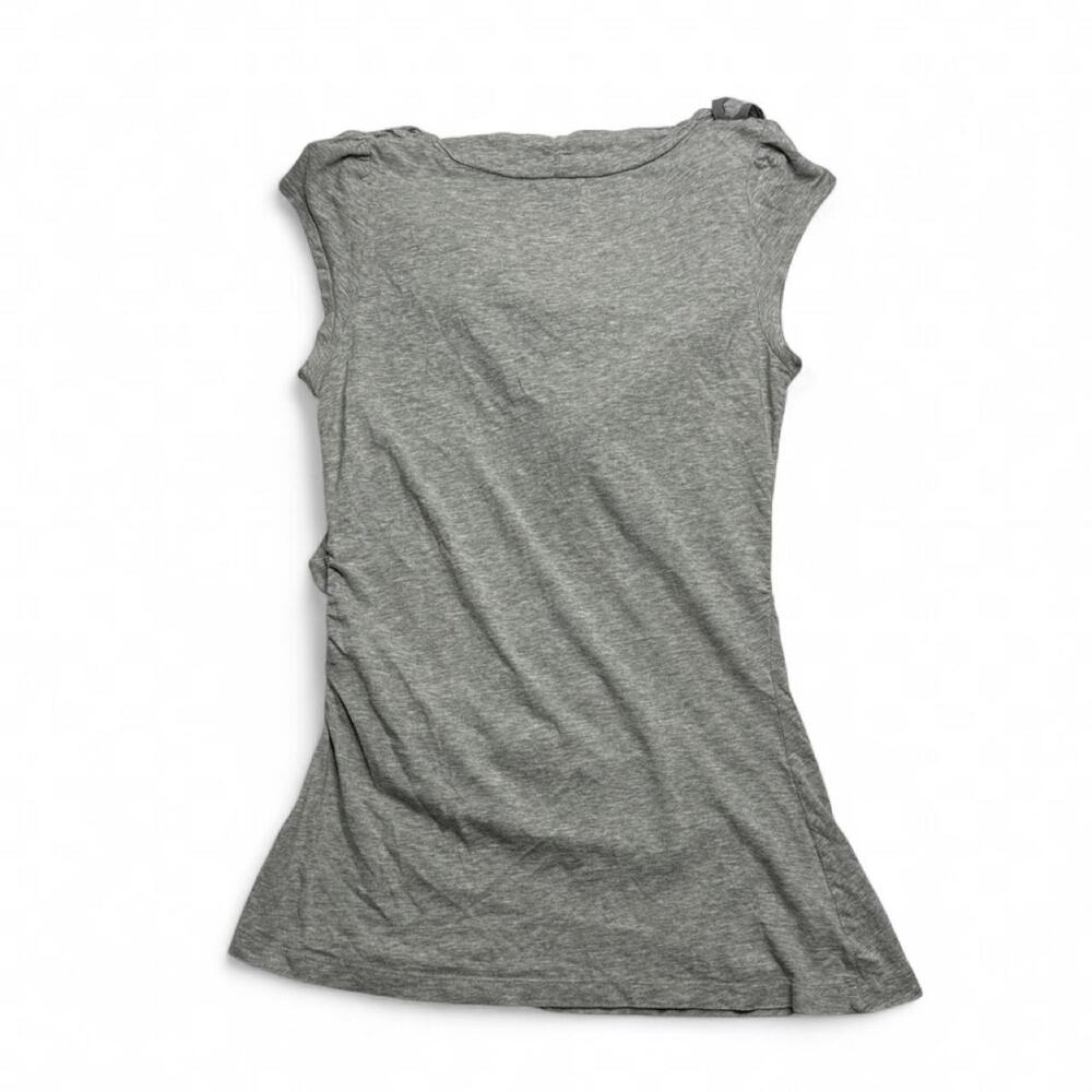 Deletta Vintage Fitting Y2K 2000z Grey Short Sleeve Going Out Top size small - Picture 4 of 7